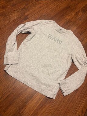 Hurley Men’s Heather Gray Long Sleeve Crew Tee